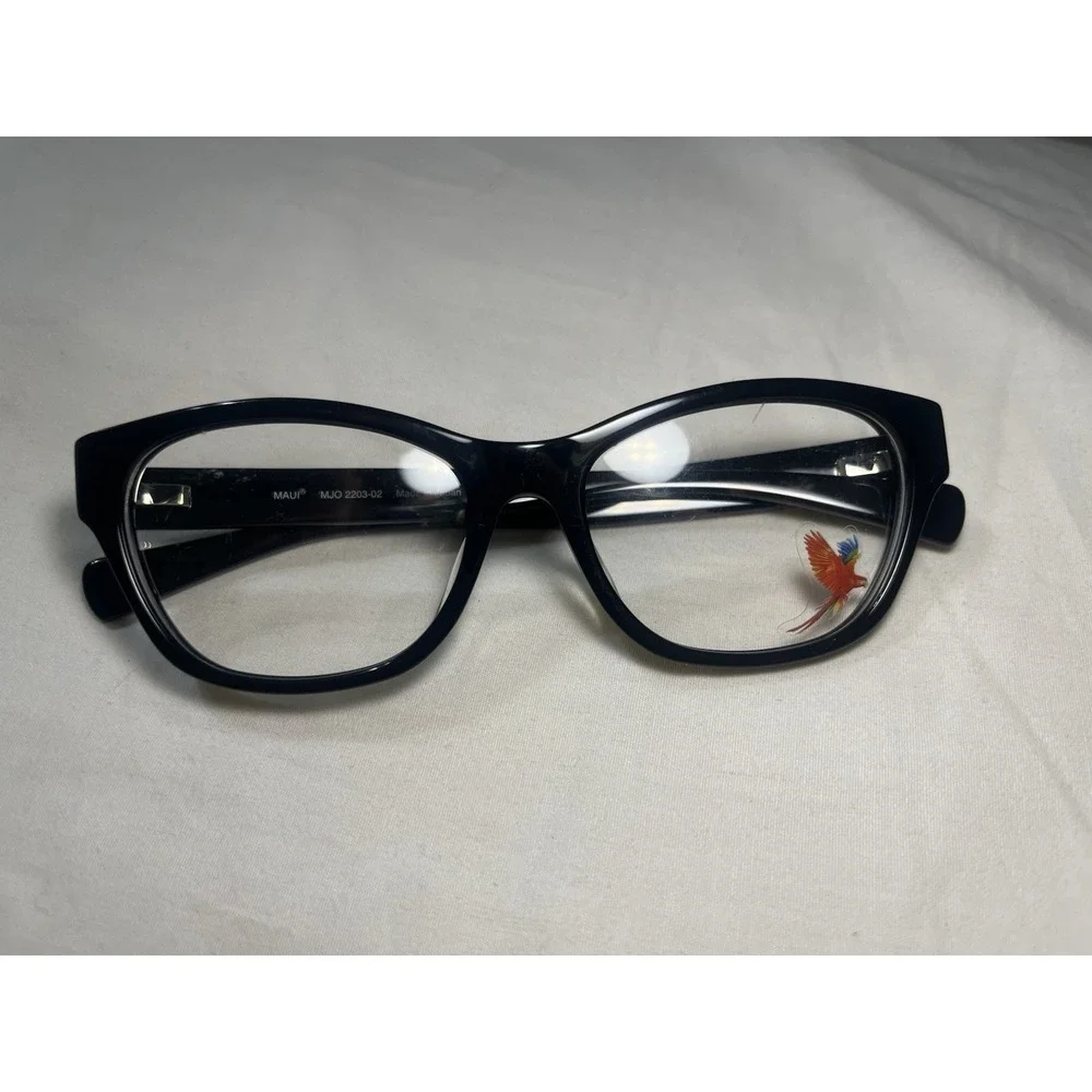 Maui Jim Eyeglasses Frames MJO2203 02 51-17-143‎ Black Full Rim XM68
